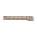 Ricarda Beige Velvet Performance Fabric Upholstered 7pc. Modular Sectional - Sec7D