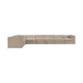 Ricarda Beige Velvet Performance Fabric Upholstered 8pc. Modular Sectional - Sec8C