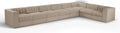 Ricarda Beige Velvet Performance Fabric Upholstered 8pc. Modular Sectional - Sec8C