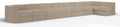 Ricarda Beige Velvet Performance Fabric Upholstered 8pc. Modular Sectional - Sec8D