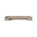 Ricarda Beige Velvet Performance Fabric Upholstered 9pc. Modular Sectional - Sec9A