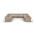 Ricarda Beige Velvet Performance Fabric Upholstered 9pc. Modular Sectional - Sec9B