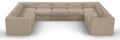 Ricarda Beige Velvet Performance Fabric Upholstered 9pc. Modular Sectional - Sec9B