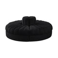Ricarda Black Velvet Performance Fabric Upholstered 4pc. Modular Sofa - 4RC