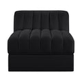 Ricarda Black Velvet Performance Fabric Upholstered Modular Chair - Armless