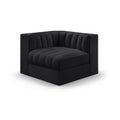 Ricarda Black Velvet Performance Fabric Upholstered Modular Chair - Corner