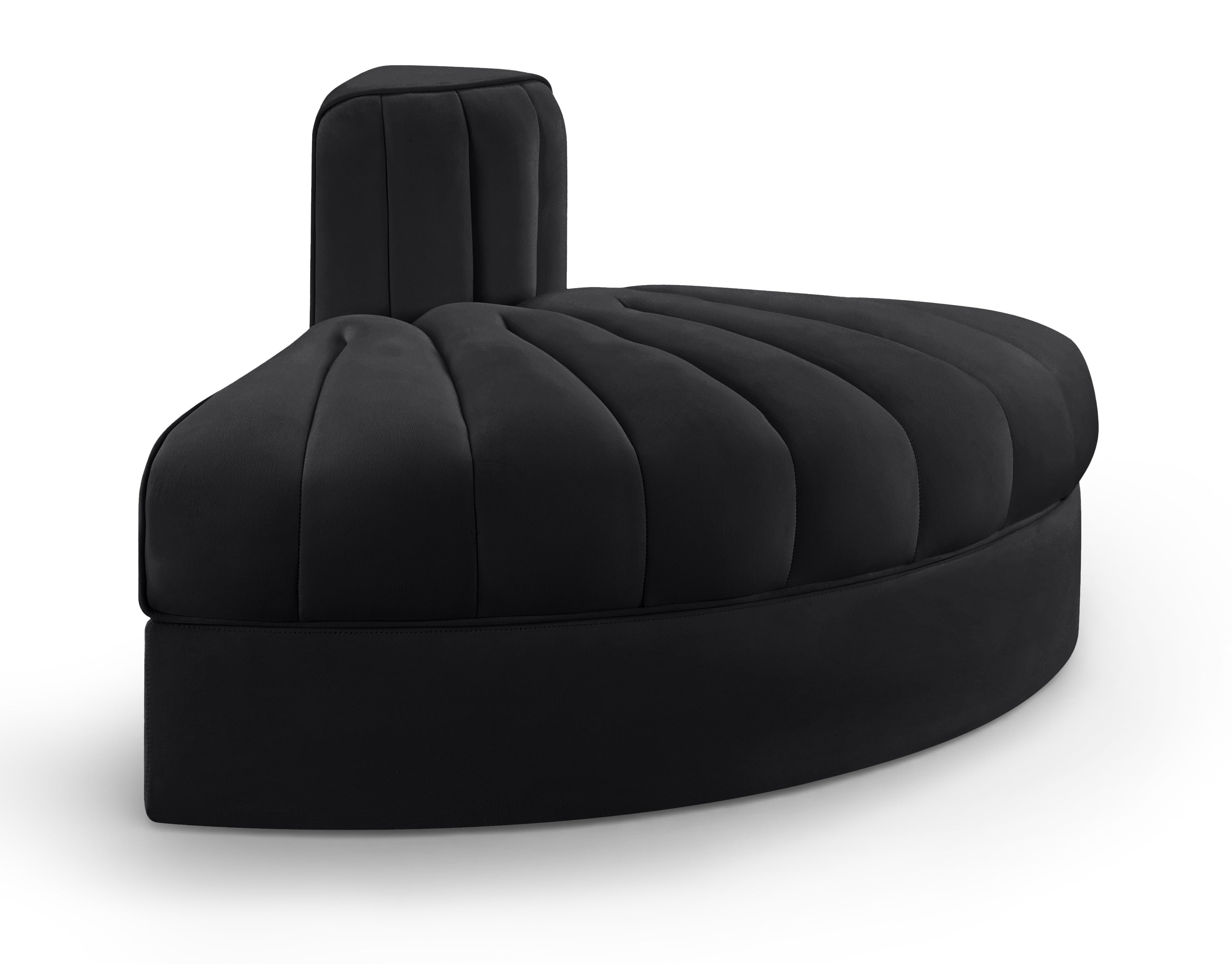 Ricarda Black Velvet Performance Fabric Upholstered Modular Chair - RC