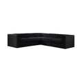 Ricarda Black Velvet Performance Fabric Upholstered 5pc. Modular Sectional - Sec5B