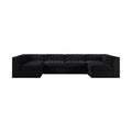 Ricarda Black Velvet Performance Fabric Upholstered 6pc. Modular Sectional - Sec6A