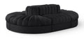 Ricarda Black Velvet Performance Fabric Upholstered 6pc. Modular Sectional - Sec6C