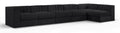 Ricarda Black Velvet Performance Fabric Upholstered 6pc. Modular Sectional - Sec6E
