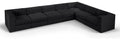 Ricarda Black Velvet Performance Fabric Upholstered 7pc. Modular Sectional - Sec7C