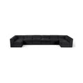 Ricarda Black Velvet Performance Fabric Upholstered 8pc. Modular Sectional - Sec8A