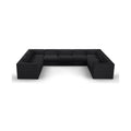 Ricarda Black Velvet Performance Fabric Upholstered 9pc. Modular Sectional - Sec9B
