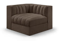 Ricarda Brown Velvet Performance Fabric Upholstered Modular Chair - Corner