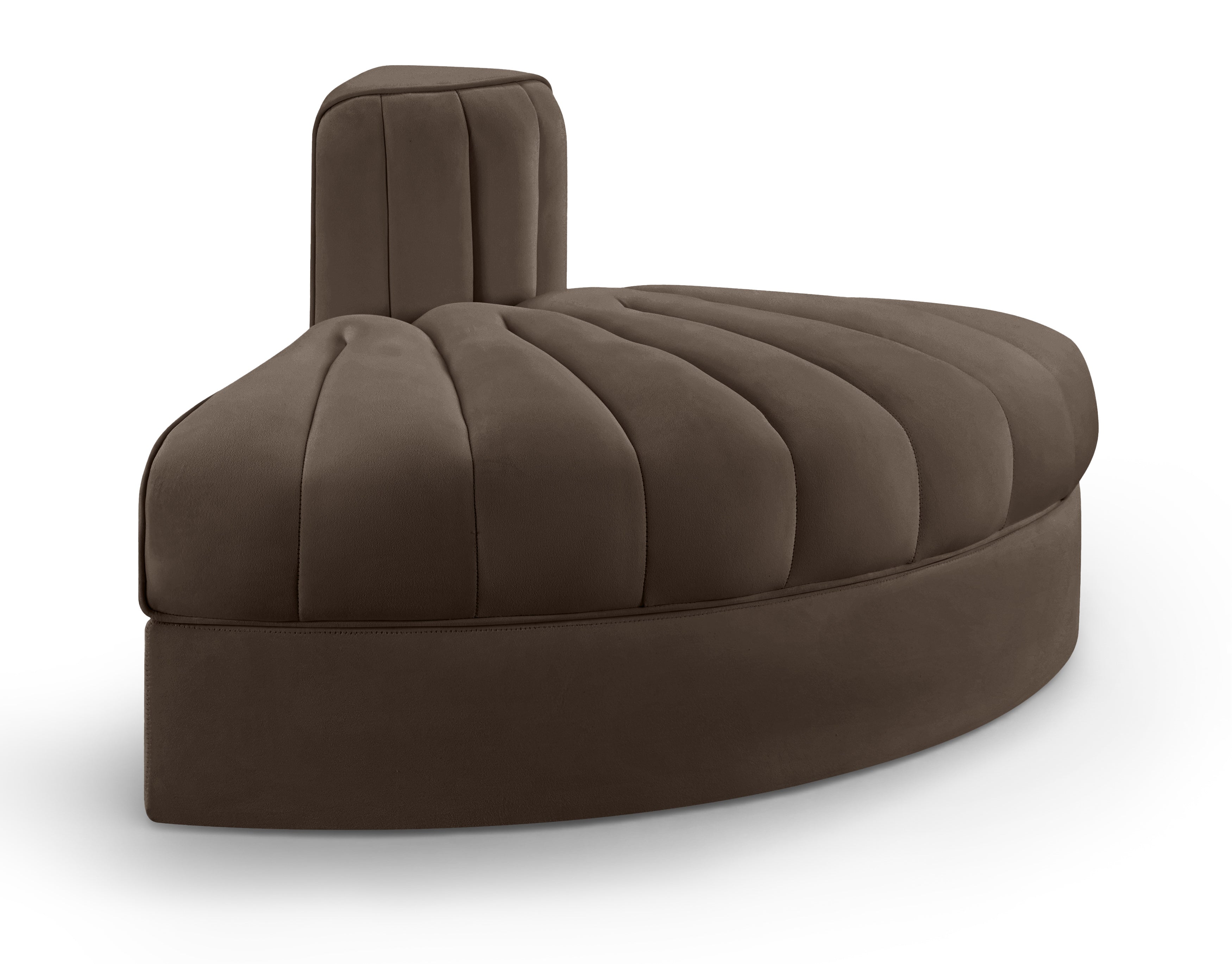 Ricarda Brown Velvet Performance Fabric Upholstered Modular Chair - RC