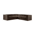 Ricarda Brown Velvet Performance Fabric Upholstered 5pc. Modular Sectional - Sec5B