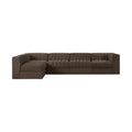 Ricarda Brown Velvet Performance Fabric Upholstered 5pc. Modular Sectional - Sec5E
