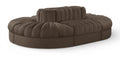 Ricarda Brown Velvet Performance Fabric Upholstered 6pc. Modular Sectional - Sec6C