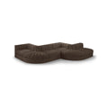 Ricarda Brown Velvet Performance Fabric Upholstered 6pc. Modular Sectional - Sec6F