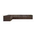 Ricarda Brown Velvet Performance Fabric Upholstered 7pc. Modular Sectional - Sec7C