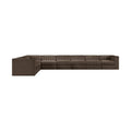 Ricarda Brown Velvet Performance Fabric Upholstered 8pc. Modular Sectional - Sec8C