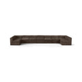 Ricarda Brown Velvet Performance Fabric Upholstered 9pc. Modular Sectional - Sec9A