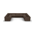 Ricarda Brown Velvet Performance Fabric Upholstered 9pc. Modular Sectional - Sec9B
