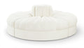 Ricarda Cream Velvet Performance Fabric Upholstered 4pc. Modular Sofa - 4RC