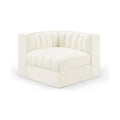 Ricarda Cream Velvet Performance Fabric Upholstered Modular Chair - Corner