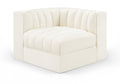 Ricarda Cream Velvet Performance Fabric Upholstered Modular Chair - Corner