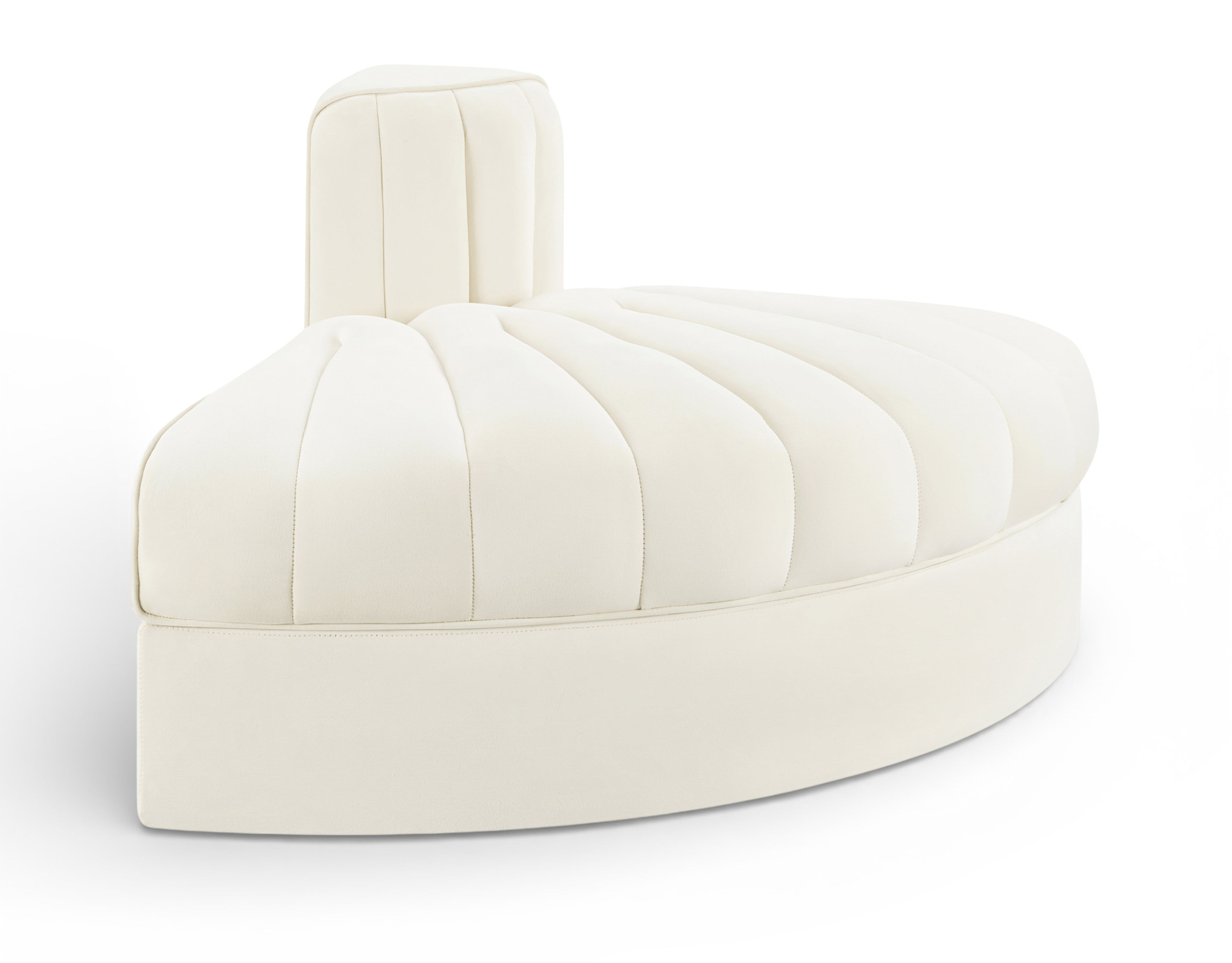 Ricarda Cream Velvet Performance Fabric Upholstered Modular Chair - RC