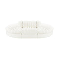 Ricarda Cream Velvet Performance Fabric Upholstered 6pc. Modular Sectional - Sec6C