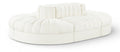 Ricarda Cream Velvet Performance Fabric Upholstered 6pc. Modular Sectional - Sec6C