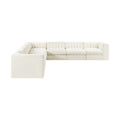 Ricarda Cream Velvet Performance Fabric Upholstered 7pc. Modular Sectional - Sec7A