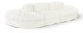 Ricarda Cream Velvet Performance Fabric Upholstered 8pc. Modular Sectional - Sec8B