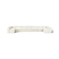 Ricarda Cream Velvet Performance Fabric Upholstered 9pc. Modular Sectional - Sec9A