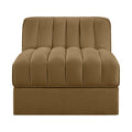 Ricarda Saddle Velvet Performance Fabric Upholstered Modular Chair - Armless
