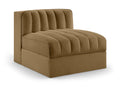 Ricarda Saddle Velvet Performance Fabric Upholstered Modular Chair - Armless