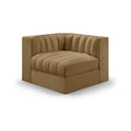 Ricarda Saddle Velvet Performance Fabric Upholstered Modular Chair - Corner
