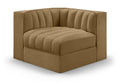Ricarda Saddle Velvet Performance Fabric Upholstered Modular Chair - Corner