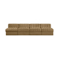 Ricarda Saddle Velvet Performance Fabric Upholstered 4pc. Modular Sofa - S116