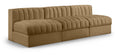 Ricarda Saddle Velvet Performance Fabric Upholstered 3pc. Modular Sofa - S87