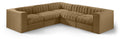Ricarda Saddle Velvet Performance Fabric Upholstered 5pc. Modular Sectional - Sec5B