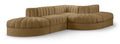 Ricarda Saddle Velvet Performance Fabric Upholstered 5pc. Modular Sectional - Sec5D