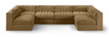 Ricarda Saddle Velvet Performance Fabric Upholstered 6pc. Modular Sectional - Sec6A
