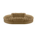 Ricarda Saddle Velvet Performance Fabric Upholstered 6pc. Modular Sectional - Sec6C