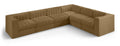 Ricarda Saddle Velvet Performance Fabric Upholstered 6pc. Modular Sectional - Sec6D