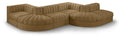 Ricarda Saddle Velvet Performance Fabric Upholstered 6pc. Modular Sectional - Sec6F
