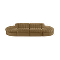 Ricarda Saddle Velvet Performance Fabric Upholstered 8pc. Modular Sectional - Sec8B